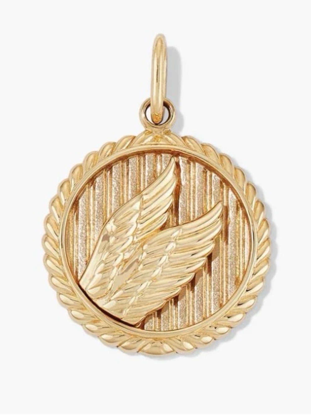 Mejuri - 14K Yellow Gold Victory Winged Charm Pendant